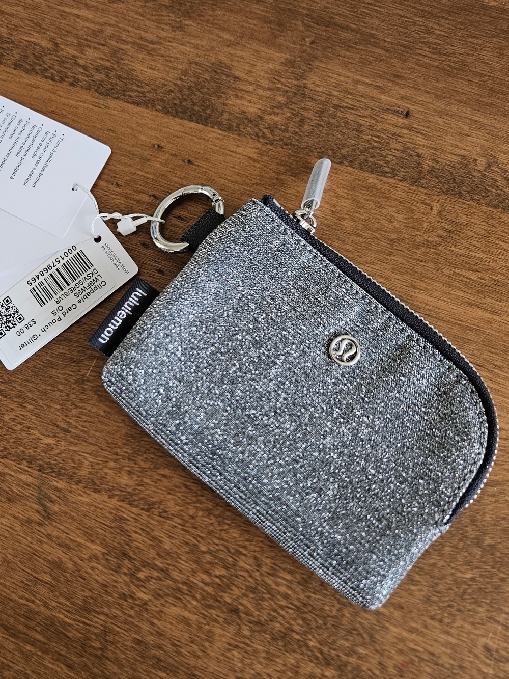 Lululemon Clippable Card Pouch Glitter - Picture 5 of 5